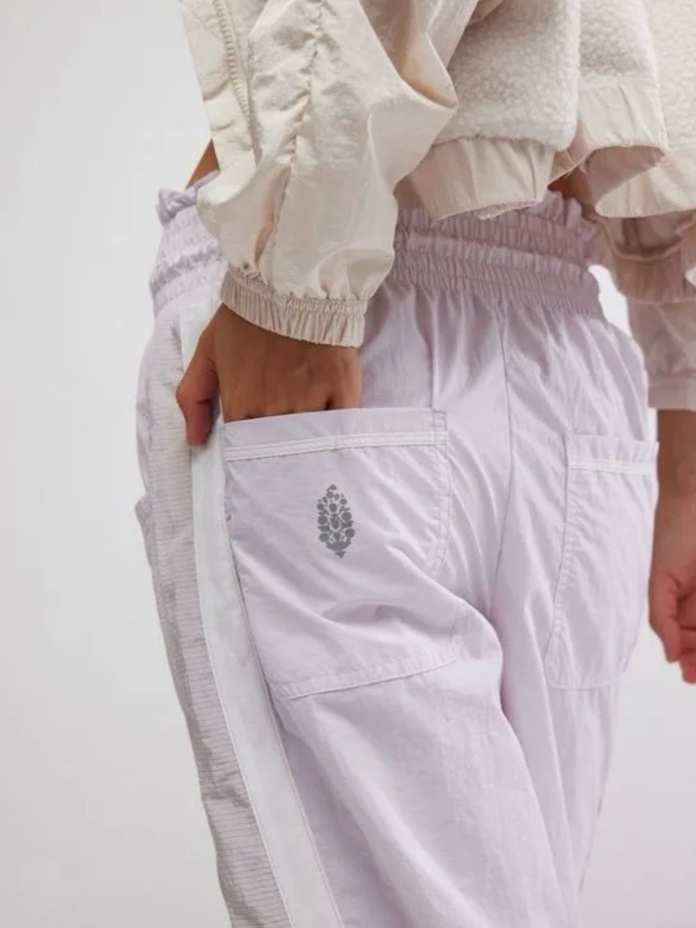 FP Movement Champ Is Here Pants Sz M Light Pink Athletic Waterproof Joggers - Picture 4 of 5
